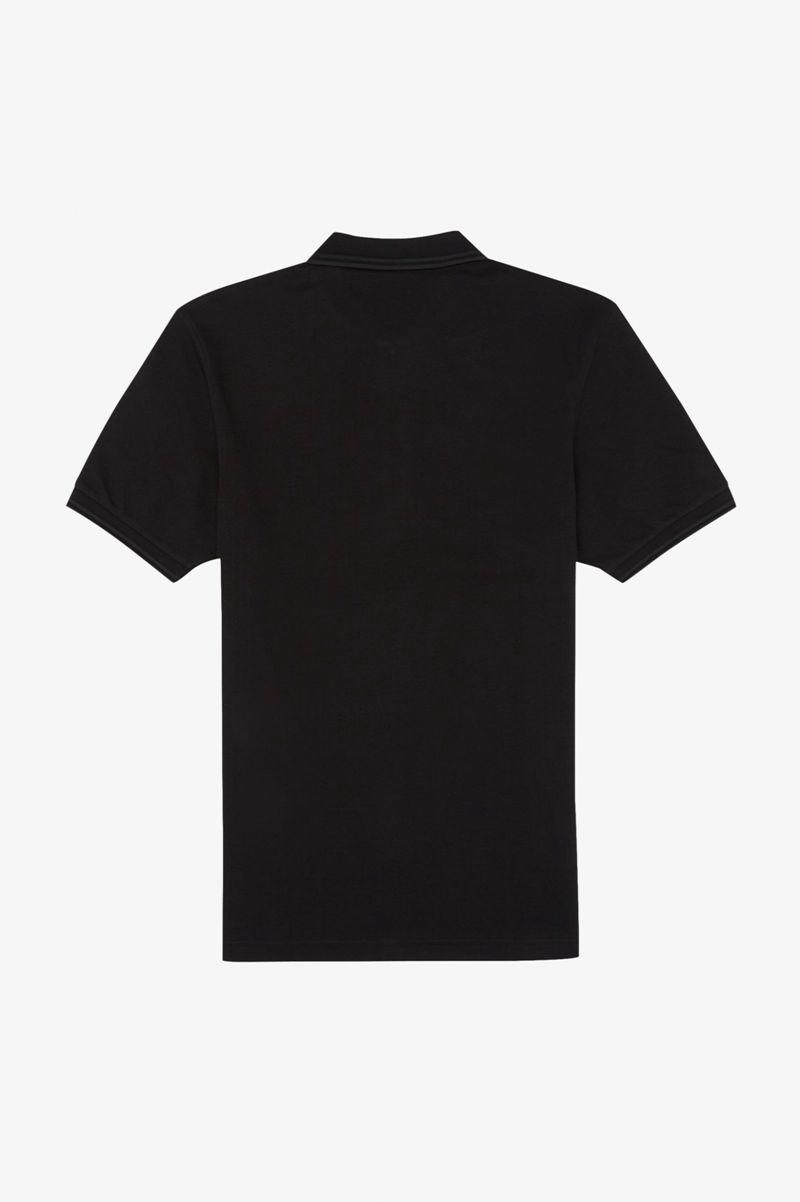 Black Fred Perry Zip Neck Polo Men's Shirts | PH 1547EBCX